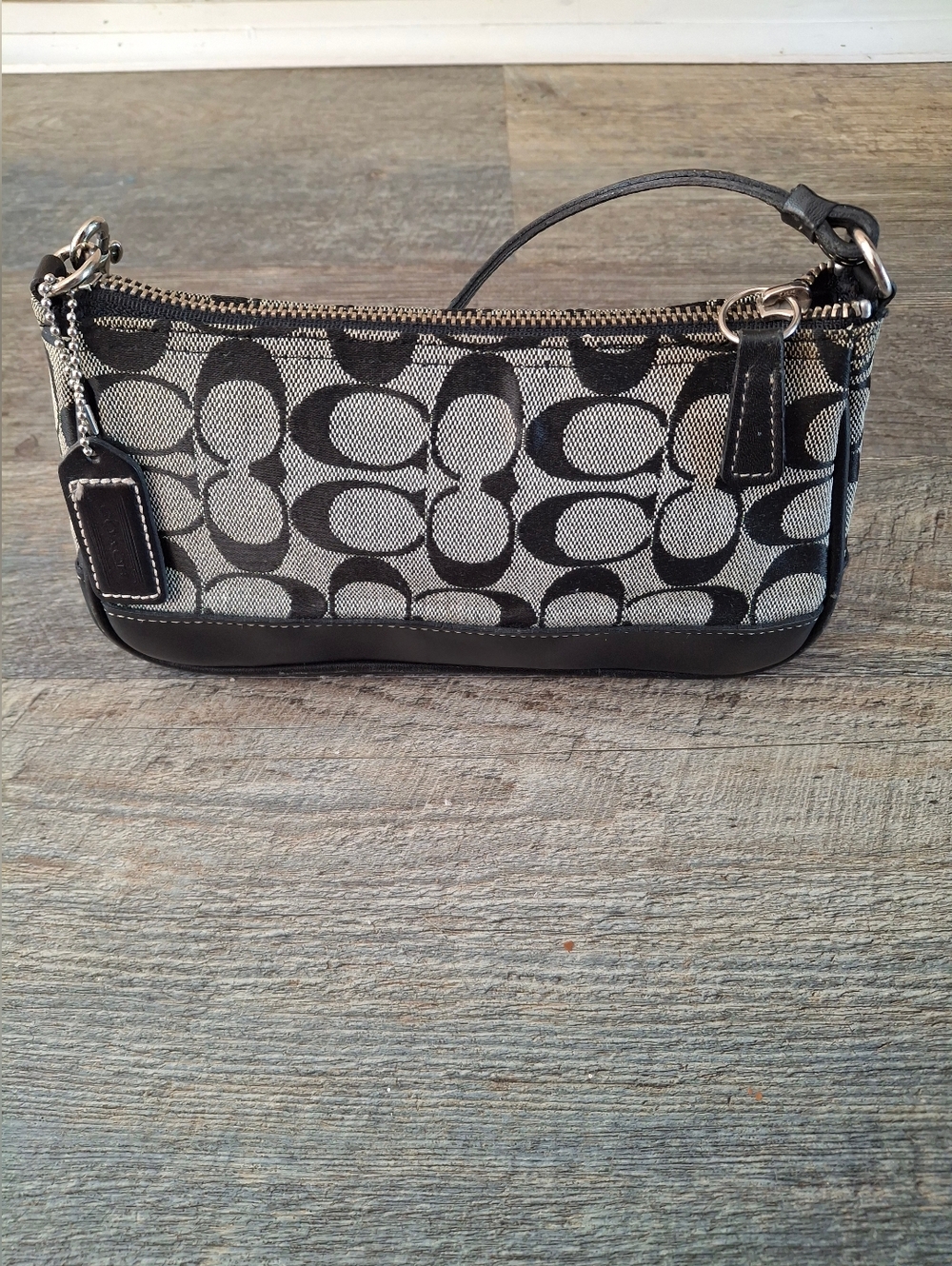 Vintage  Coach Signature denim Pouch Purse Y2K Os